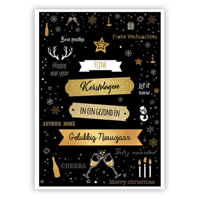Greeting Card 'Fijne Kerstdagen & Gelukkig Nieuwjaar' (1 pc)