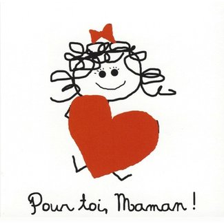 Greeting Card 'Pour toi, Maman' (7x7cm)