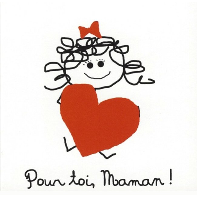 Greeting Card 'Pour toi, Maman' (1 piece) - Elegant Mother's Day Card