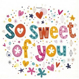 Carte de voeux 'So Sweet of You' (7x7cm)