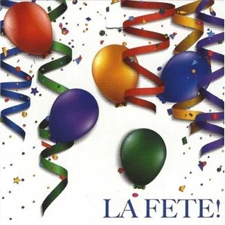 Wenskaart 'La Fête' (7x7cm)
