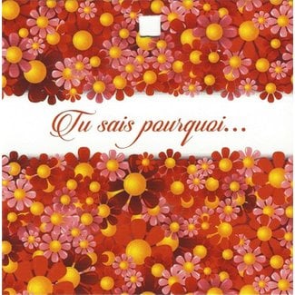 Grußkarte 'Tu sais pourquoi...' (7x7cm)