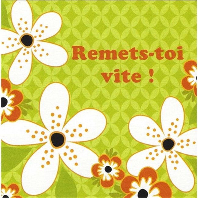 Greeting Card 'Remets-toi vite' (1 piece) - Personal Message Greeting Card