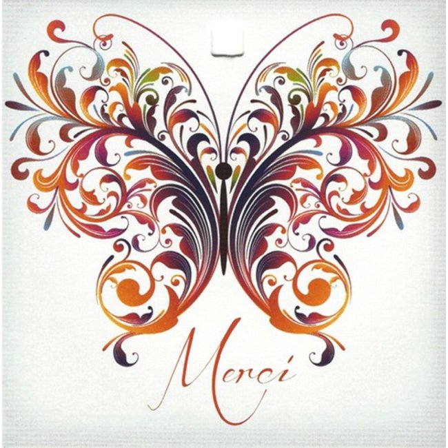 Carte de vœux 'Merci' (1 pièce, 7x7cm)