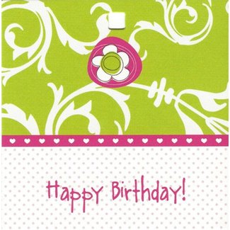 Carte de voeux 'Happy Birthday' (7x7cm)