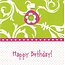 Carte de voeux Happy Birthday - Format 7x7cm (1 pièce)