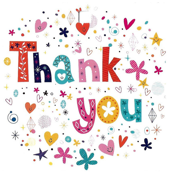Greeting Card 'Thank You' (1 Piece) - Personal Message Card