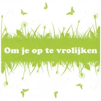 Grußkarte 'Om je op te vrolijken' (7x7cm)