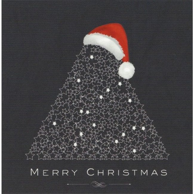 Wenskaart Merry Christmas - Kerstkaart met eigen tekst (1 stuk)