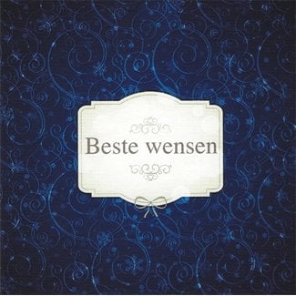 Grußkarte 'Beste wensen' (7x7cm)
