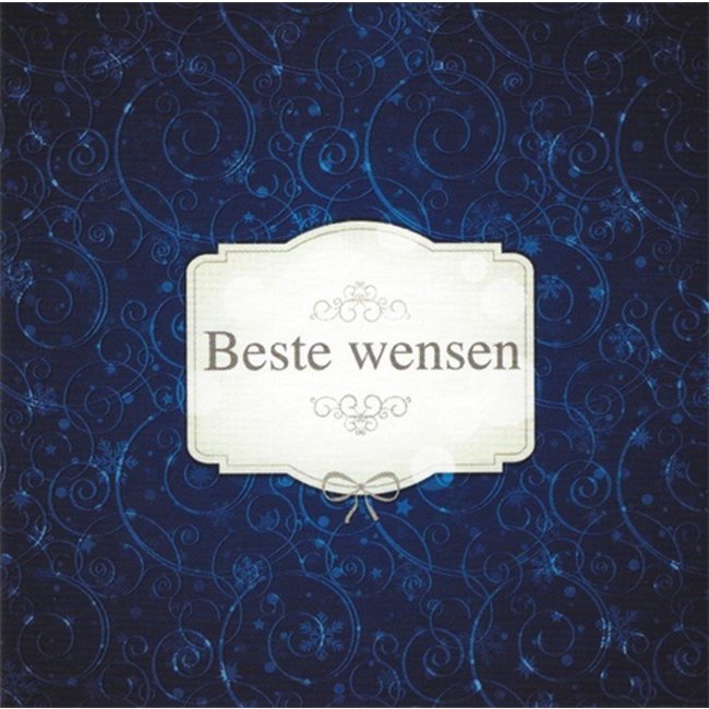 Carte de voeux 'Beste wensen' - Carte personnalisée pour vos cadeaux (1 stuk)
