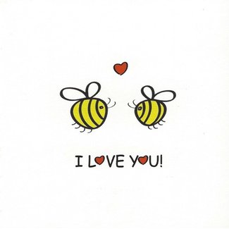 Carte de voeux 'I love You' (7x7cm)