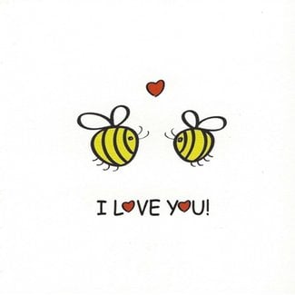 Grußkarte 'I love You' (7x7cm)