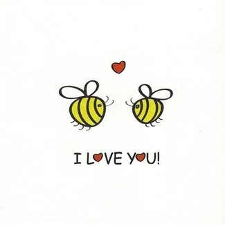 Wenskaart 'I love You' (7x7cm)