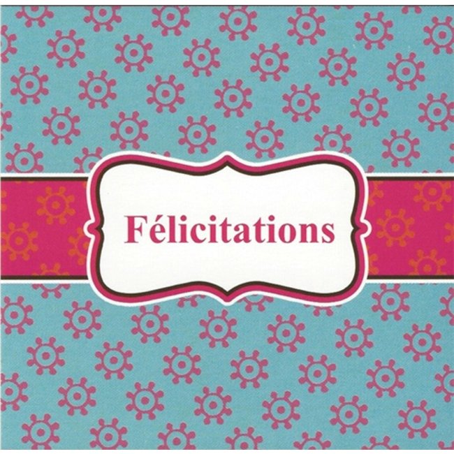 Greeting Card 'Félicitations' (1 piece) - Elegant Personal Message Card