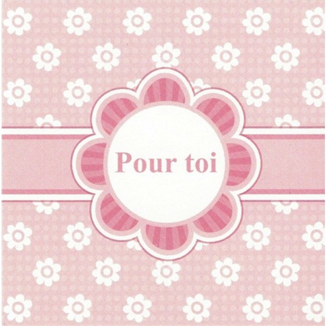 Carte de vœux 'Pour toi' (1 pièce, 7x7cm)