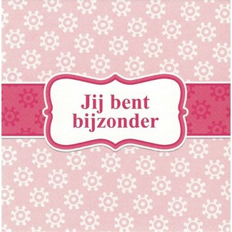 Carte de voeux 'Jij bent bijzonder' (7x7cm)