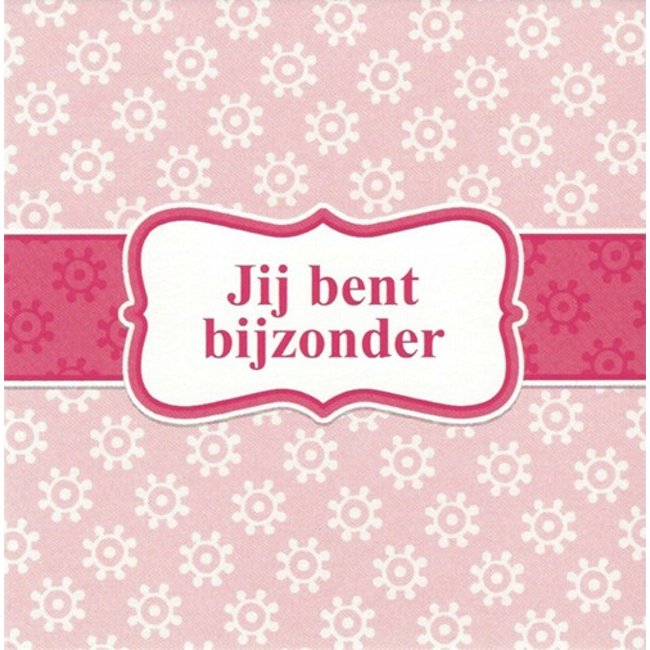 Grußkarte 'Jij bent bijzonder' - Kleine Grußkarte für besondere Momente (7x7cm)