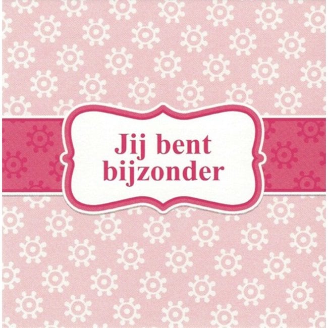 Wenskaart 'Jij bent bijzonder' 7x7cm - Persoonlijke kaart (1 stuk)