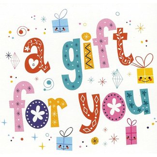 Greeting Card 'A gift for You' (7x7cm)