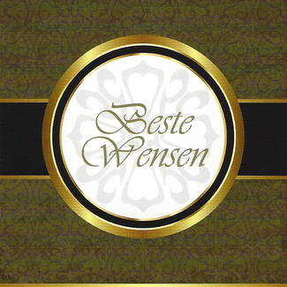 Carte de voeux 'Beste wensen' (7x7cm)