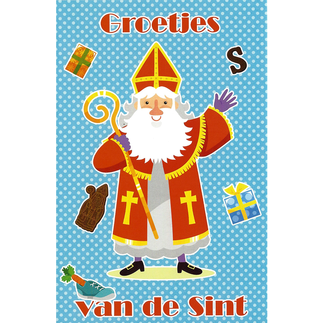 Carte de voeux 'Groetjes van de Sint' (11x17cm)