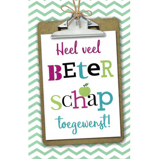 Greeting Card 'Heel veel beterschap' (11x17cm)