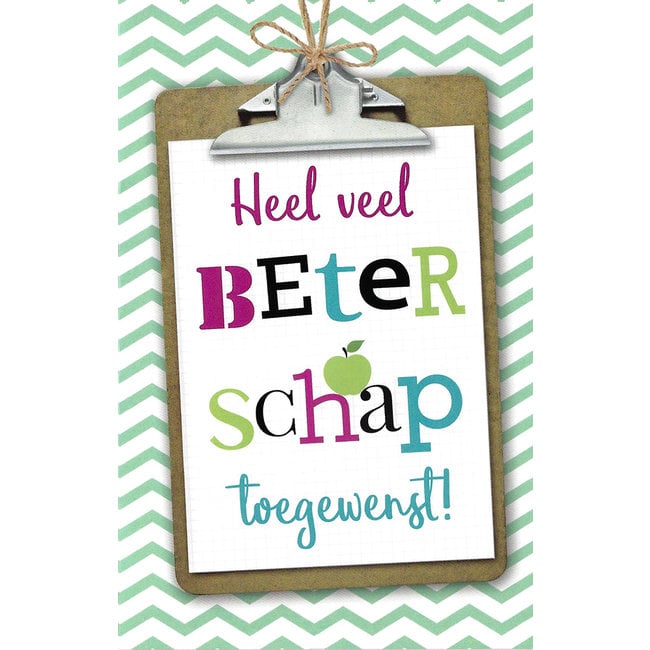 Wenskaart Heel veel beterschap 11x17cm