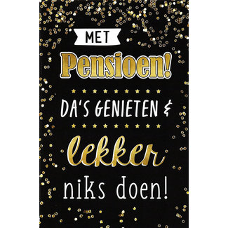 Grußkarte 'met Pensioen...' (11x17cm)
