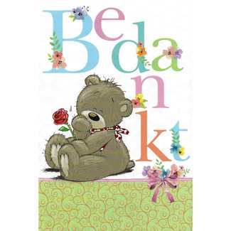 Grußkarte 'Bedankt' (11x17cm)