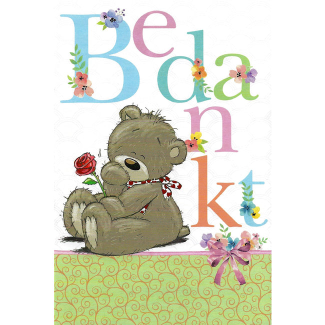 Grußkarte 'Bedankt' (11x17cm) für persönliche Botschaften