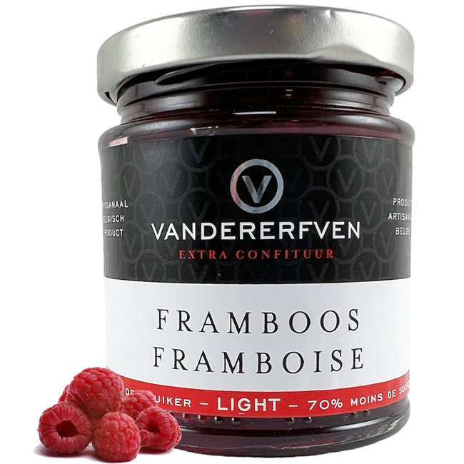 Vandererfven Confiture de framboises allégée en sucre 210g