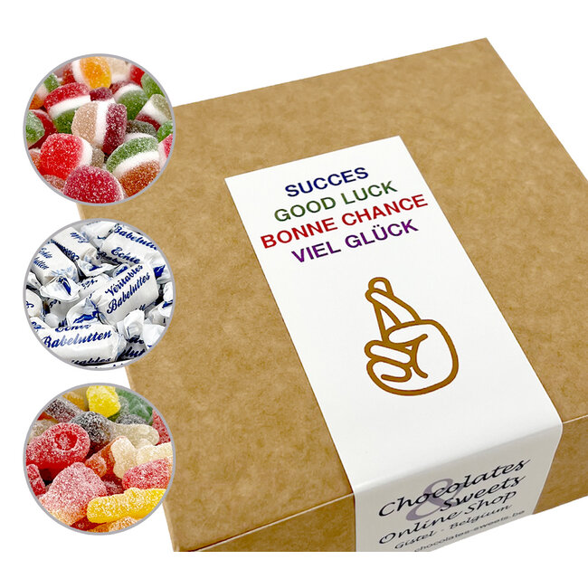 GOOD LUCK Candy Box with Personal Message - 600g