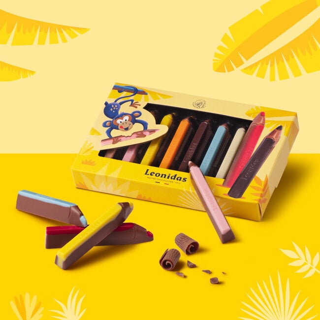 Leonidas Chocolade potloden in 8 kleuren (8 stuks)