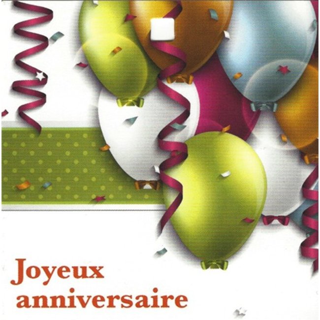 Greeting Card Joyeux Anniversaire 1 piece (7x7cm)