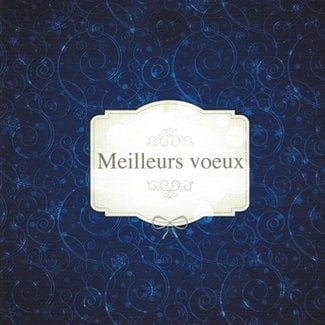 Carte de voeux 'Meilleurs vœux' (7x7cm)