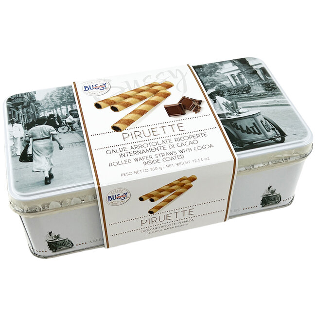 Rolled Wafer Straws in Tin Box 350g (± 75 pieces)