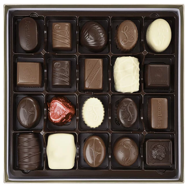 Leonidas Gift Box with 20 Premium Chocolates - Elegant Floral Design