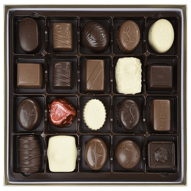 Leonidas Gift Box with Elegant Floral Design - 20 Premium Chocolates