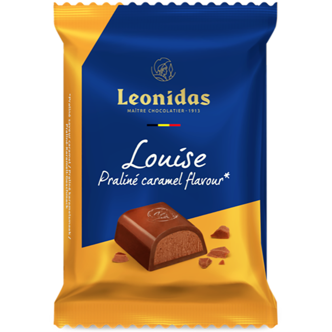 Leonidas Schokoladentafel Louise 75g mit Nougat-Karamell-Füllung