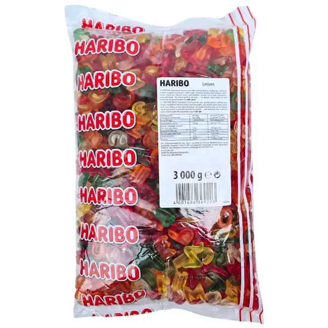 Haribo Chiffres et lettres en bonbons 3kg PACK AVANTAGE