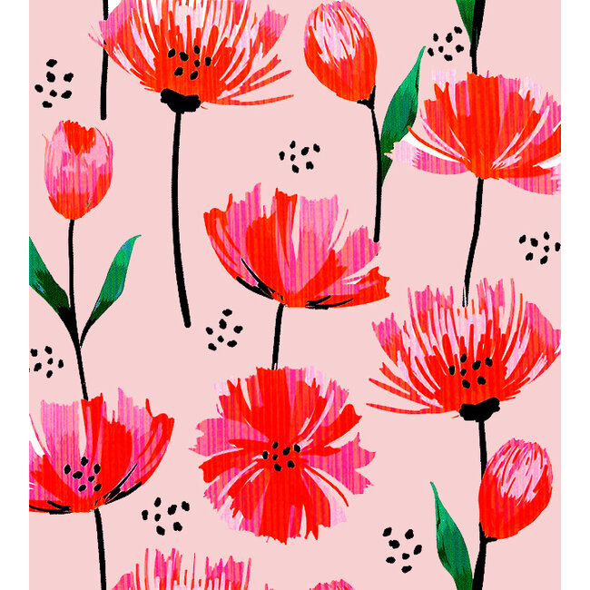 Greeting card Poppies (1 card, 11x12cm)
