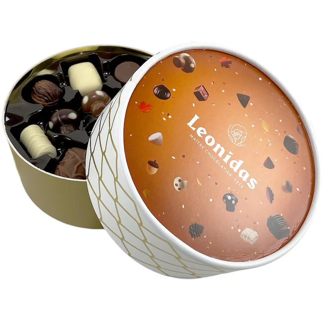 Leonidas Round Autumn Box with 24 delicious chocolates