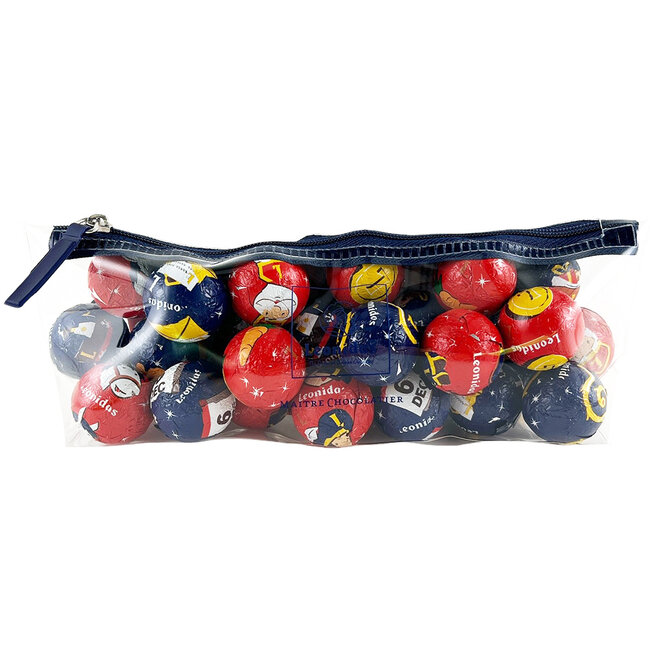 Leonidas Trousse avec 32 boules en chocolat Saint-Nicolas + Autocollants amusants