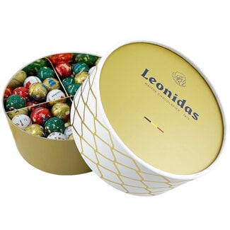 Leonidas Round gift box with 60 festive chocolate balls