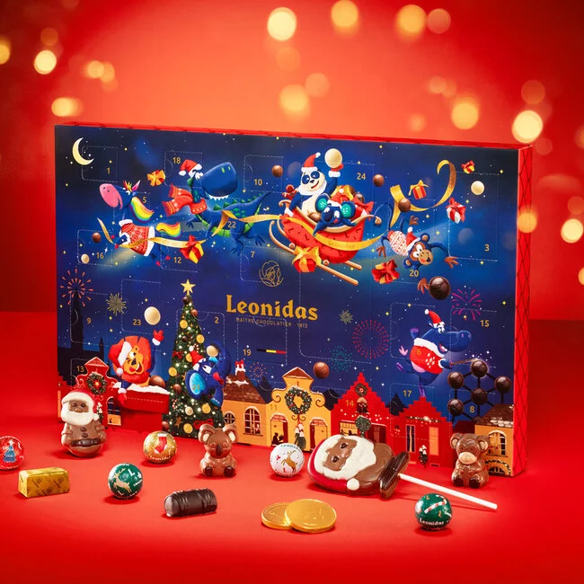 Leonidas Adventskalender voor kinderen met 24 heerlijke chocolade verrassingen