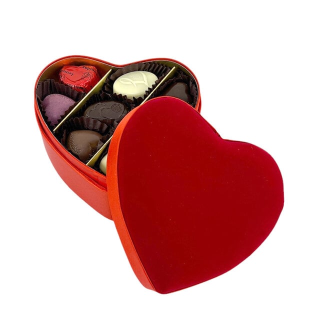 Leonidas Velvet heart with 16 chocolates in 2 layers