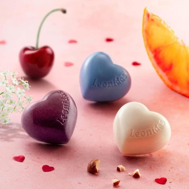 Leonidas Herz-Geschenkbox mit 30 Pralinen - Romantisches Schokoladen-Set