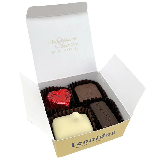Leonidas Mini-doosje met 4 heerlijke bonbons