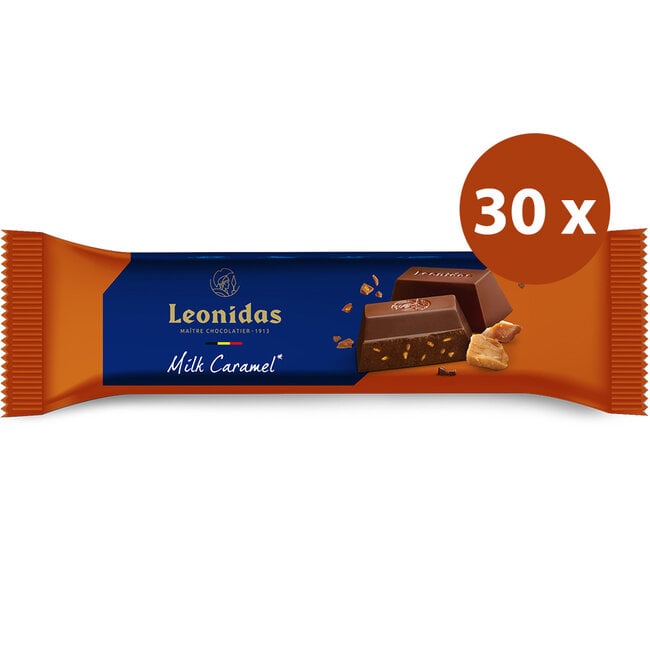 Leonidas Bâton Chocolat Au Lait 30% Au Caramel Salé 30 pièces